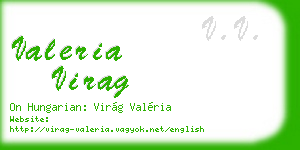 valeria virag business card