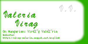 valeria virag business card